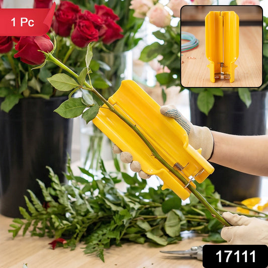 Plastic thorn remover for rose stems and floral arrangements