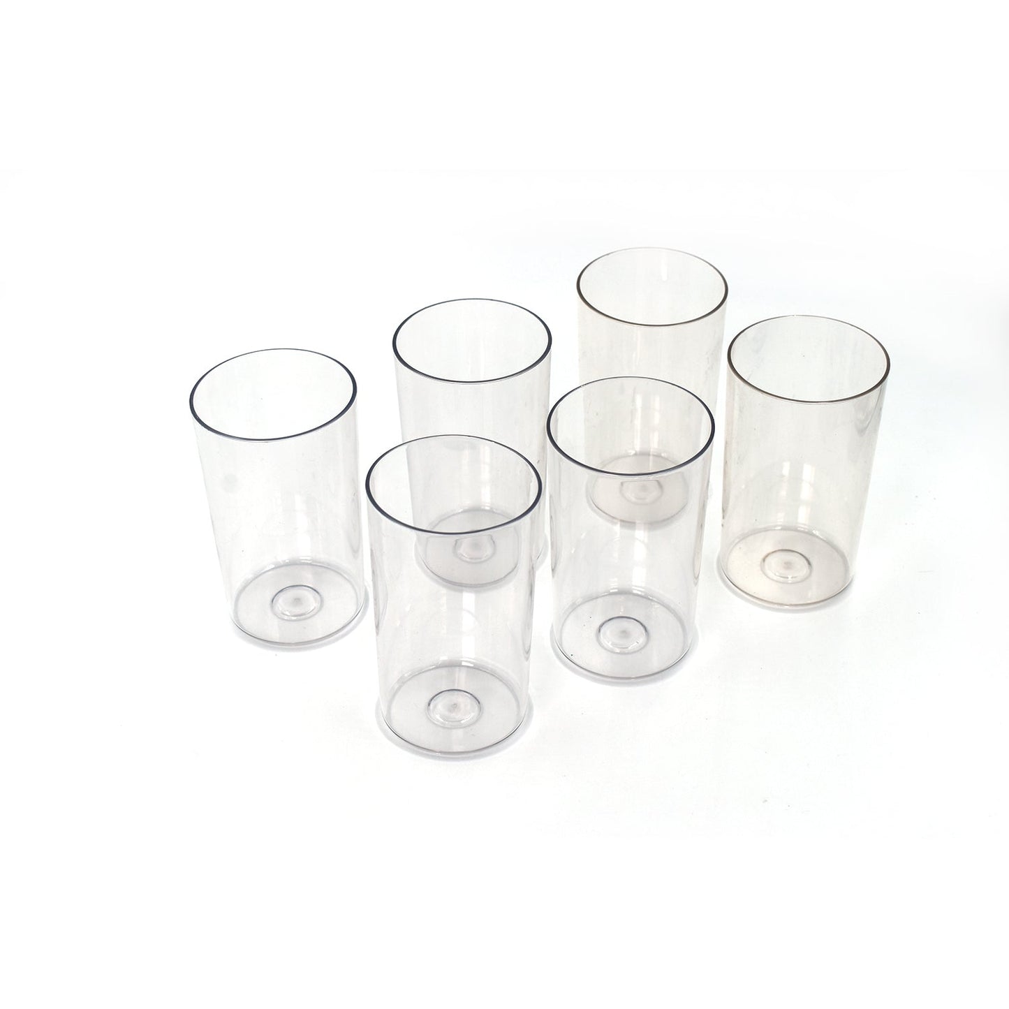 Side profile of the Ganesh Elegant plastic glass set, emphasizing its sleek design.