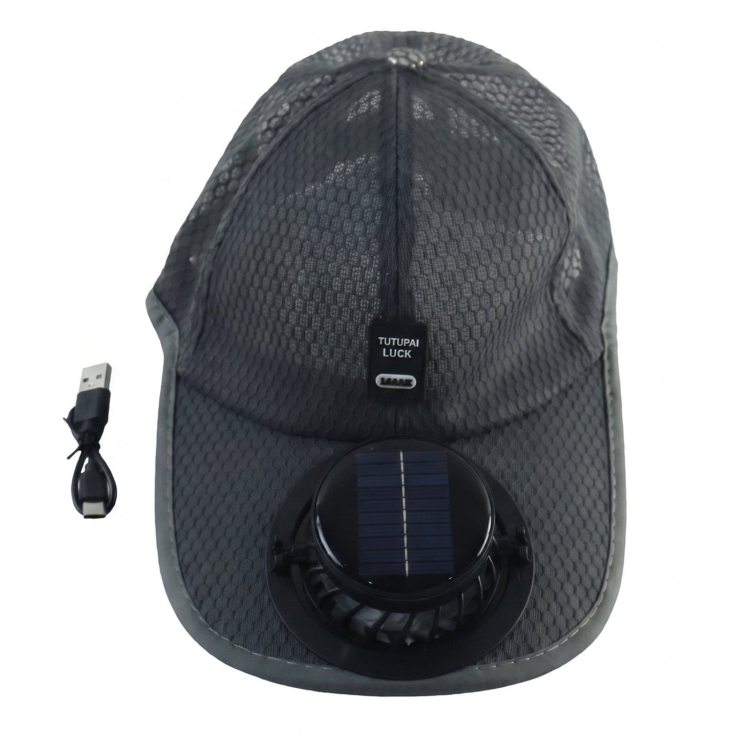 Solar fan baseball cap to stay cool in summer heat