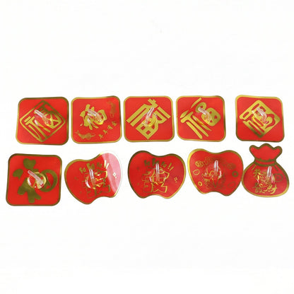 Self Adhesive Wall Hooks, Decorative Strong Sticky Hooks for Keys (10 Pcs Set)