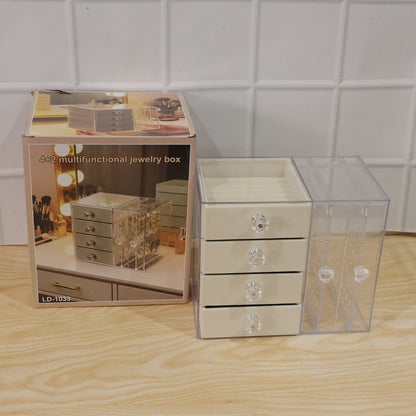 Multi compartment acrylic jewellery box for home and gifting