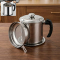 Stainless Steel Oil Filter Pot  1.3 L Durable & Reusable