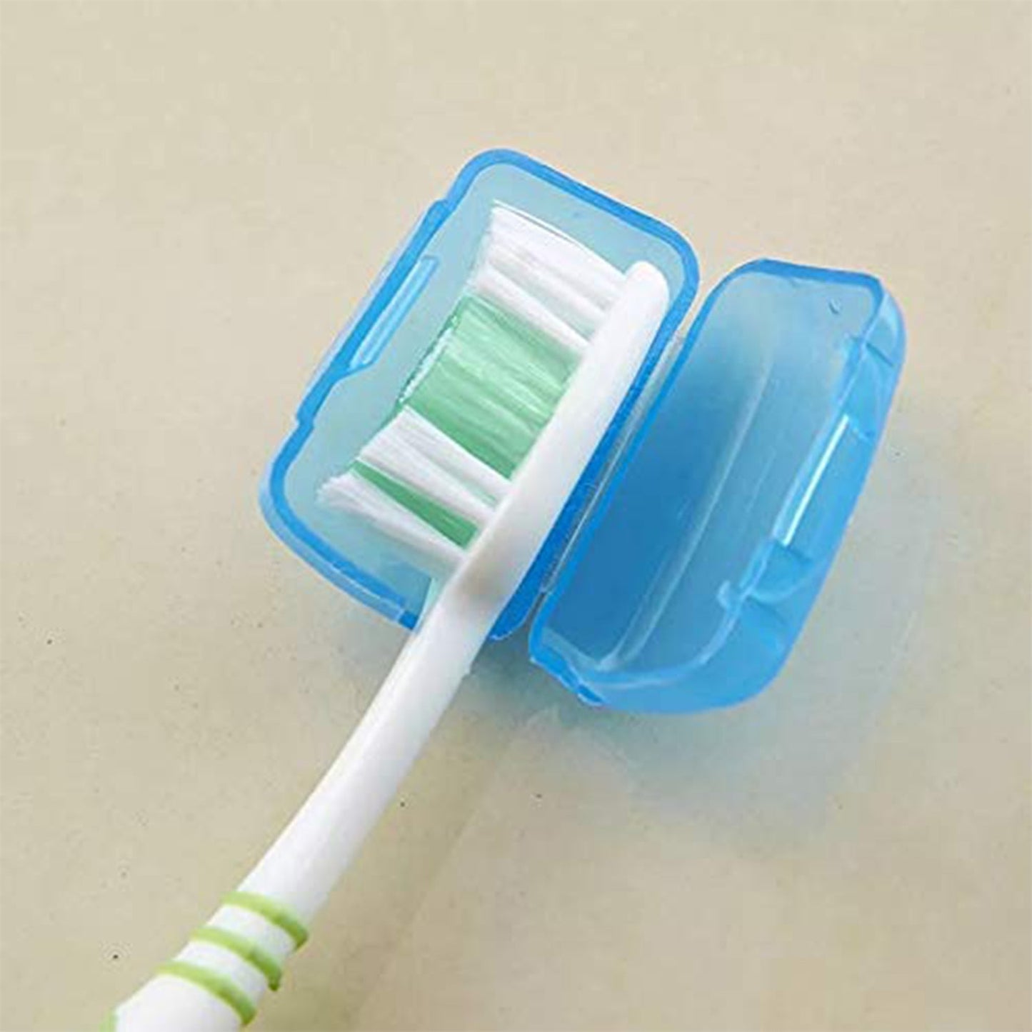 Travel brush protector caps for hygienic toothbrush storage