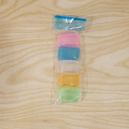 5 piece anti dust toothbrush cover set for brush hygiene