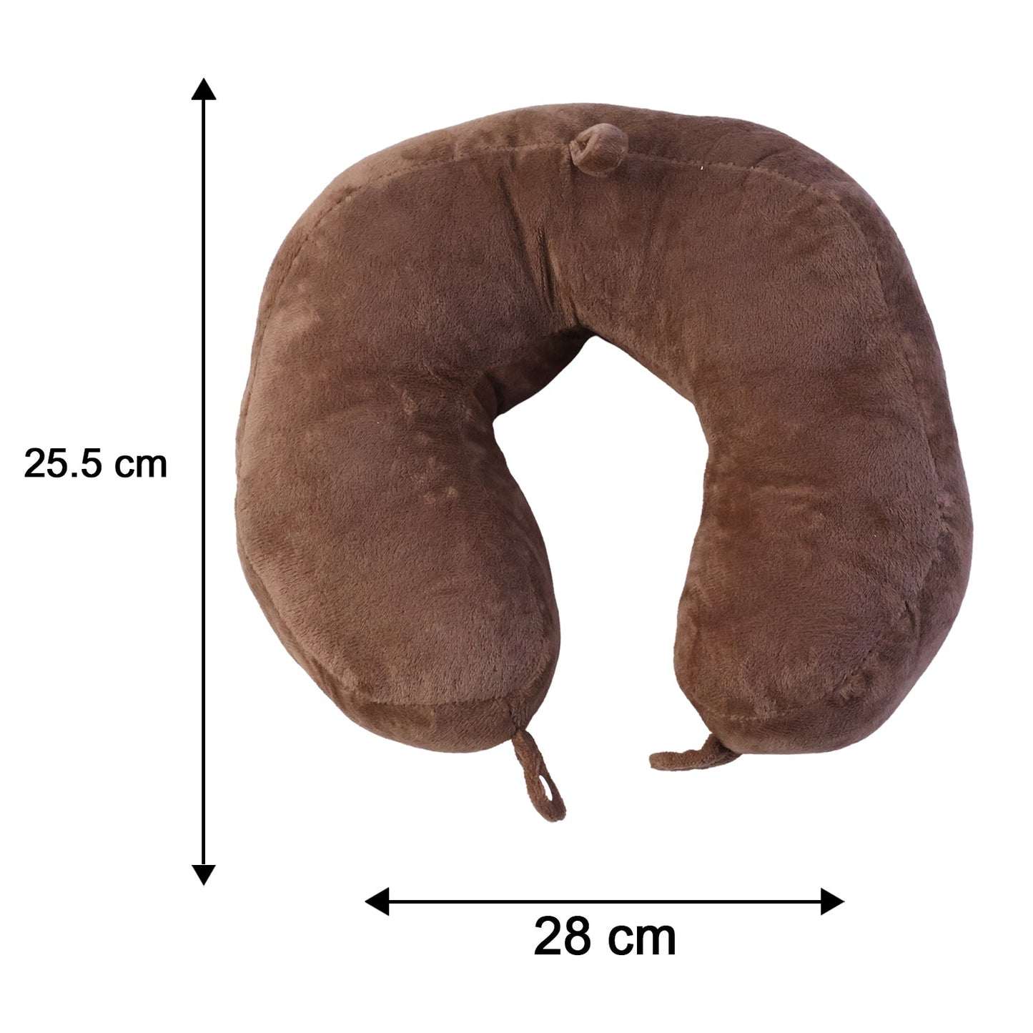 Cosy plush neck pillow for long trips and office naps