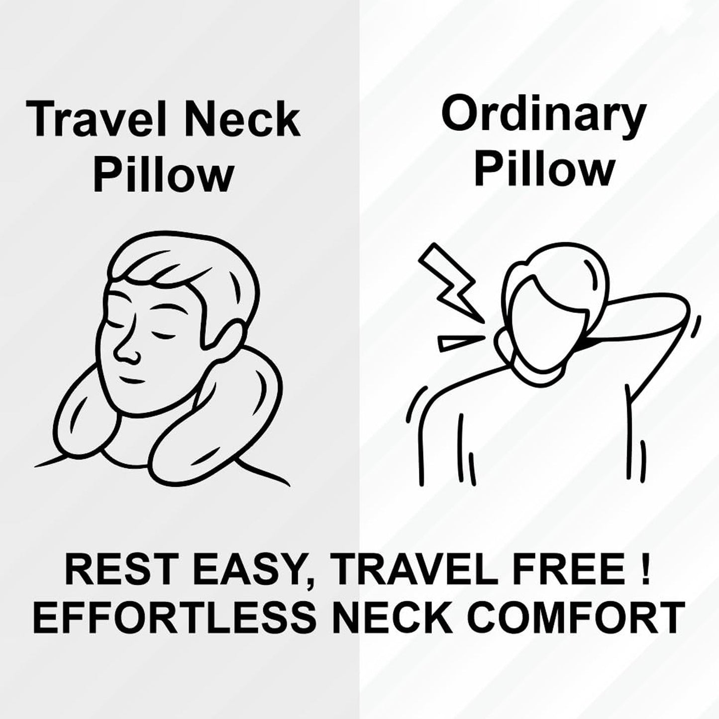 U shaped support pillow for flights, buses and car journeys