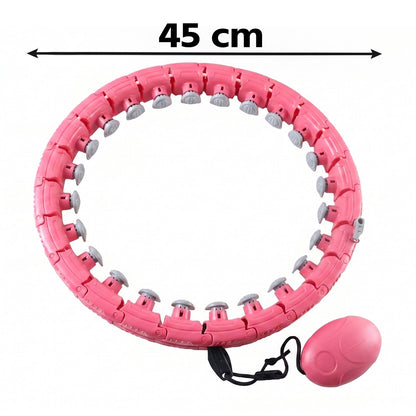 Smart fitness hula ring with adjustable links for exercise