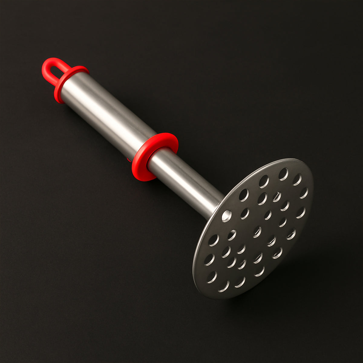 Stainless Steel Potato Masher With Ergonomic Handle (17cm  1 Pc)