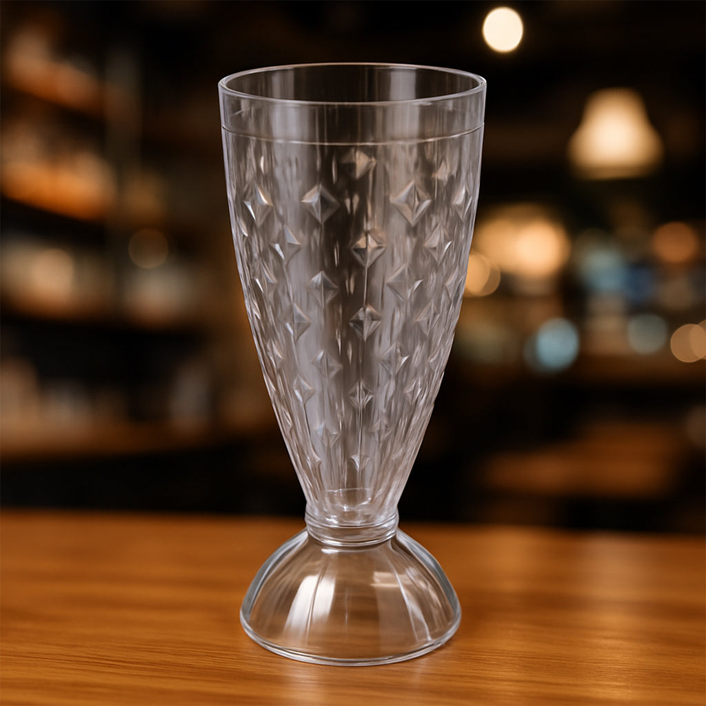 Supermom Transparent Plastic Milkshake Glass Set (400ml  6 Pc)