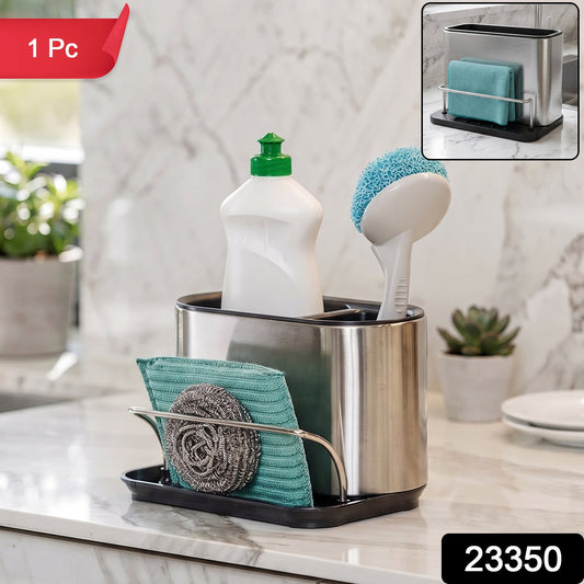 Sink caddy organizer for sponges, brushes and dish soap