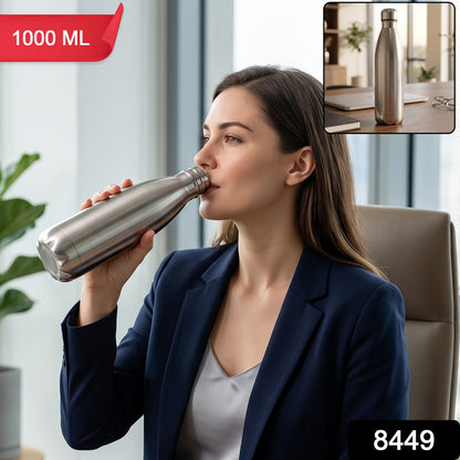 1 litre stainless steel vacuum flask for hot and cold drinks
